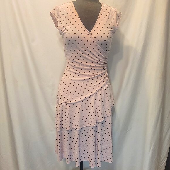 ELLE | Womens Polka Dot Dress Size XS - Pink/Black - Picture 1 of 9
